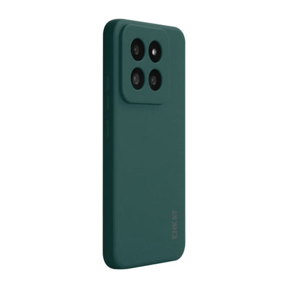 For Xiaomi 14 Pro ENKAY Hat-Prince Liquid Silicone Shockproof Soft Phone Case(Dark Green)