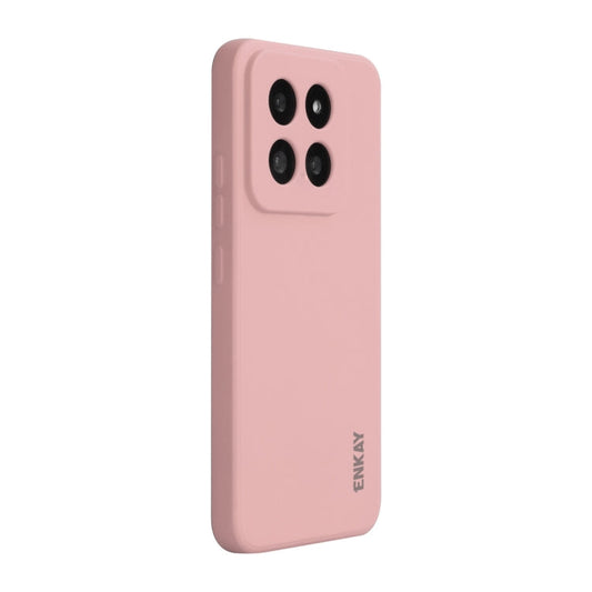 For Xiaomi 14 Pro ENKAY Hat-Prince Liquid Silicone Shockproof Soft Phone Case(Pink)