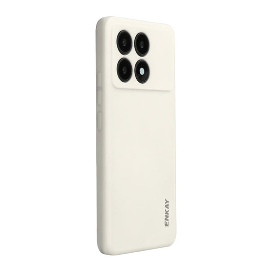 For Xiaomi Poco F6 Pro / Redmi K70 ENKAY Hat-Prince Liquid Silicone Shockproof Soft Phone Case(Beige)
