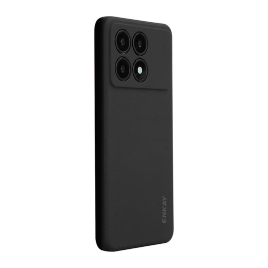 For Xiaomi Poco F6 Pro / Redmi K70 ENKAY Hat-Prince Liquid Silicone Shockproof Soft Phone Case(Black)
