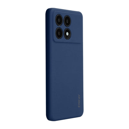 For Xiaomi Poco X6 Pro / Redmi K70E ENKAY Hat-Prince Liquid Silicone Shockproof Soft Phone Case(Dark Blue)