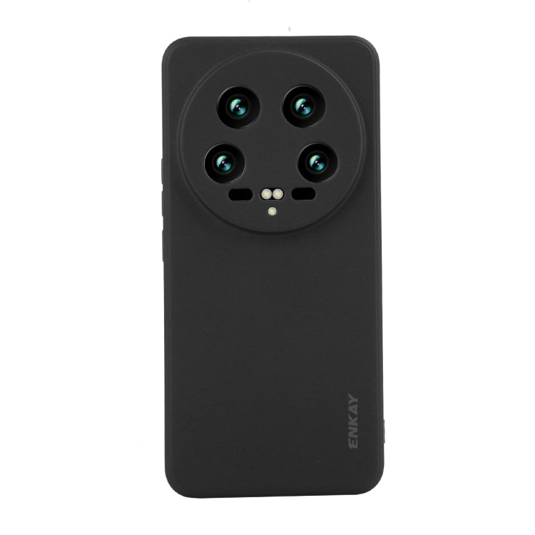 Pour Xiaomi 14 Ultra Coque de téléphone souple antichoc en silicone liquide ENKAY Hat-Prince (Noir)