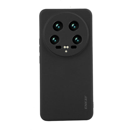 Pour Xiaomi 14 Ultra Coque de téléphone souple antichoc en silicone liquide ENKAY Hat-Prince (Noir)