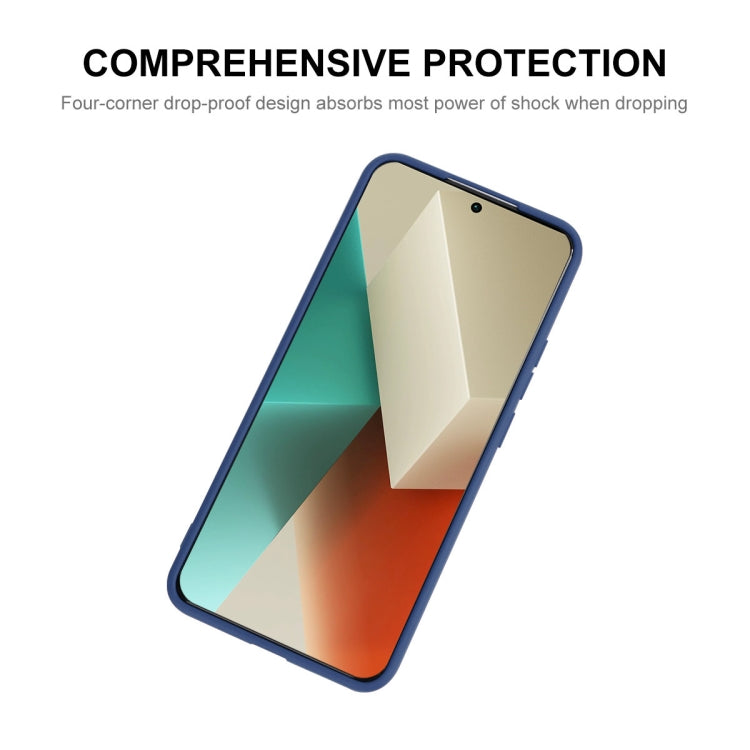 For Redmi Note 13 5G ENKAY Hat-Prince Liquid Silicone Shockproof Soft Phone Case(Dark Green)
