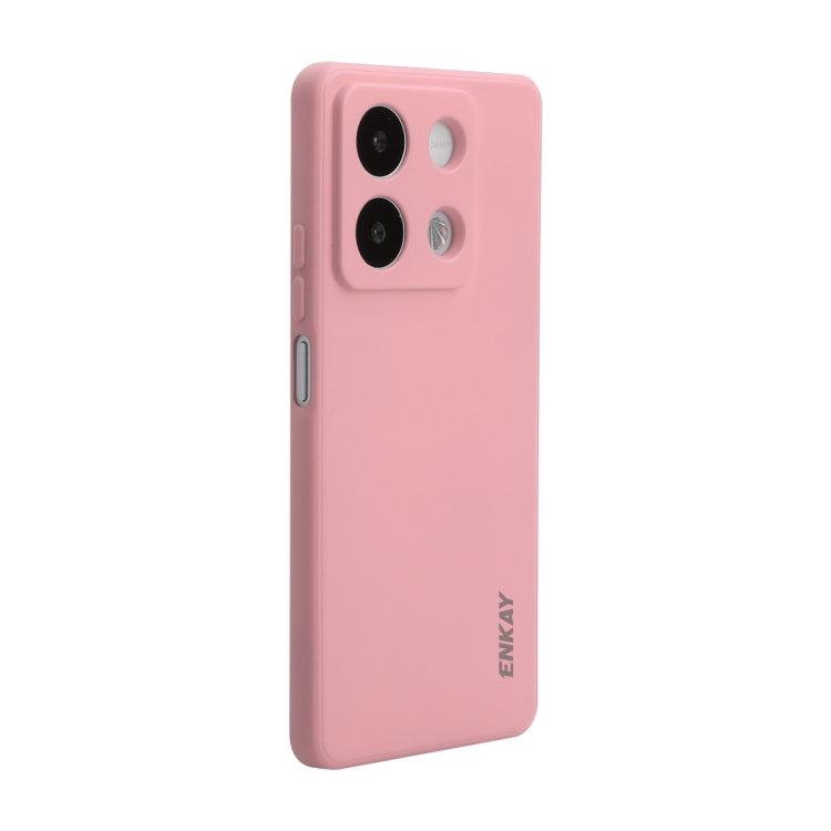 Pour Redmi Note 13 5G Étui de téléphone souple antichoc en silicone liquide ENKAY Hat-Prince (Rose)