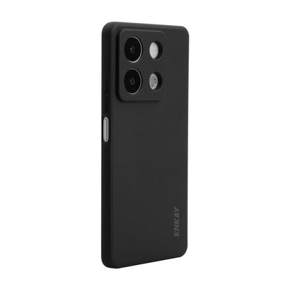 For Redmi Note 13 Pro 5G / 小米Poco X6 5G ENKAY Hat-Prince Liquid Silicone Shockproof Soft Phone Case(Black)