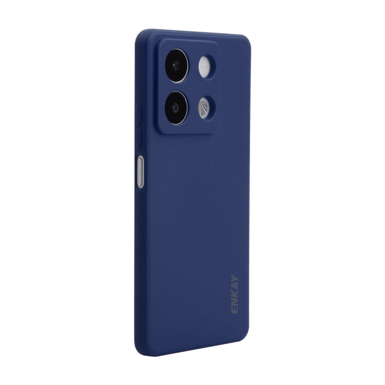 For Redmi Note 13 Pro 5G / 小米Poco X6 5G ENKAY Hat-Prince Liquid Silicone Shockproof Soft Phone Case(Dark Blue)