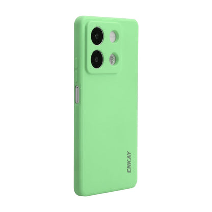 For Redmi Note 13 Pro 5G / 小米Poco X6 5G ENKAY Hat-Prince Liquid Silicone Shockproof Soft Phone Case(Light Green)