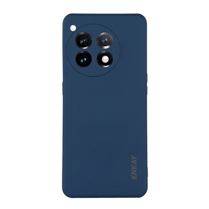 For OnePlus 12 ENKAY Liquid Silicone Soft Shockproof Phone Case(Dark Blue)
