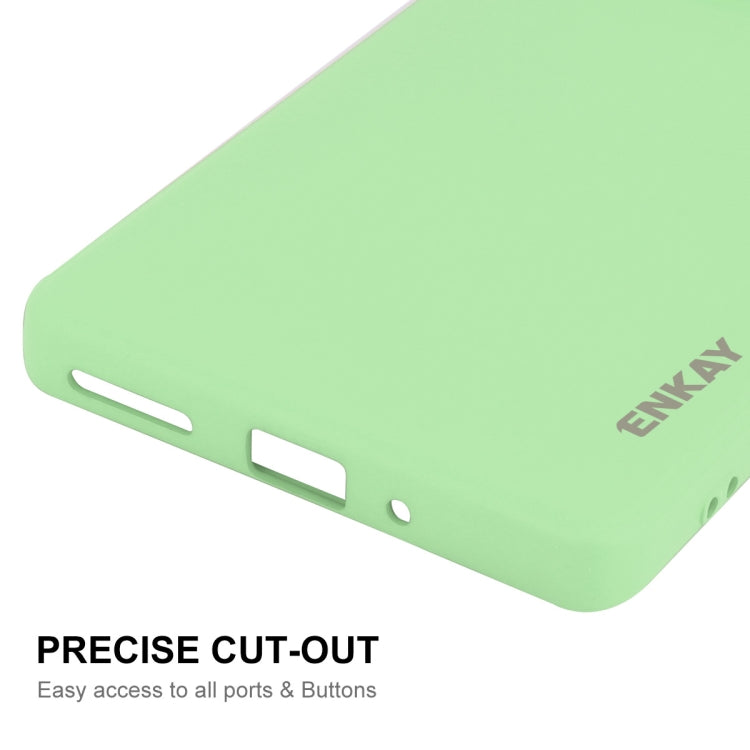 For OnePlus Ace 3 Pro ENKAY Liquid Silicone Soft Shockproof Phone Case(Light Green)