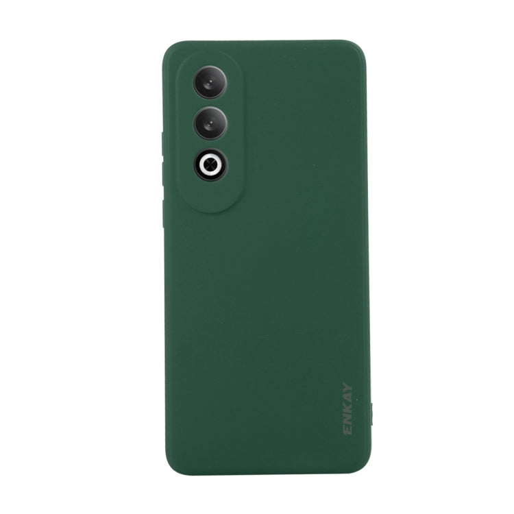 For OnePlus Nord CE4 ENKAY Liquid Silicone Soft Shockproof Phone Case(Dark Green)