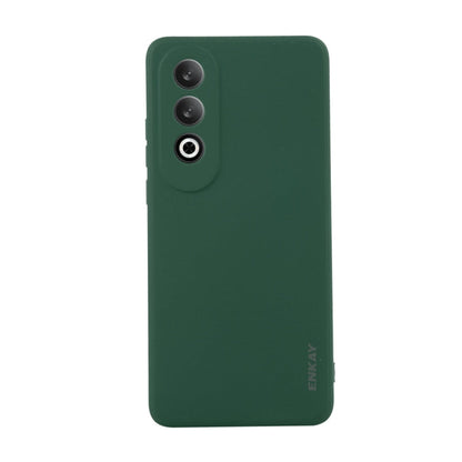 For OnePlus Nord CE4 ENKAY Liquid Silicone Soft Shockproof Phone Case(Dark Green)