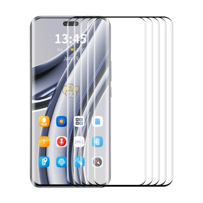 Pour Huawei nova 12 Pro / nova 12 Ultra 5 pcs ENKAY Film de protection intégral en verre trempé 3D Hot Bending avec colle latérale