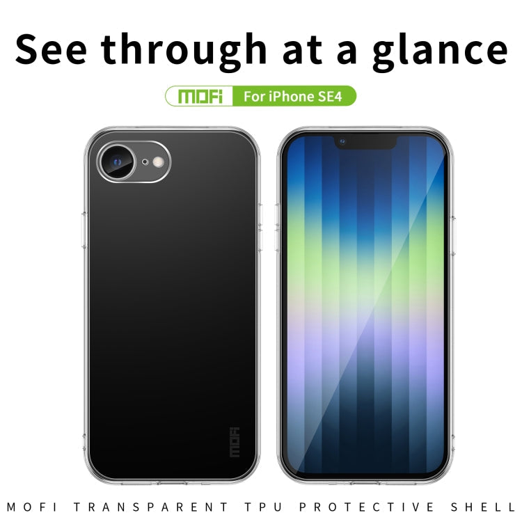 For iPhone 17e / 16e MOFI Ming Series Ultra-thin TPU Phone Case(Transparent)