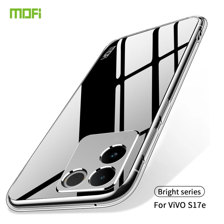 Pour vivo S17e Étui de Téléphone Ultra-Mince en TPU Série MOFI Ming (Transparent)