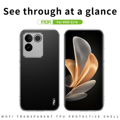 Pour vivo S17e Étui de Téléphone Ultra-Mince en TPU Série MOFI Ming (Transparent)