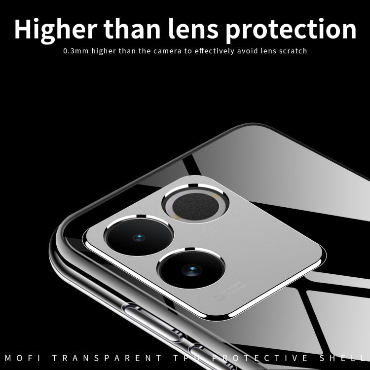 Pour vivo S17e Étui de Téléphone Ultra-Mince en TPU Série MOFI Ming (Transparent)