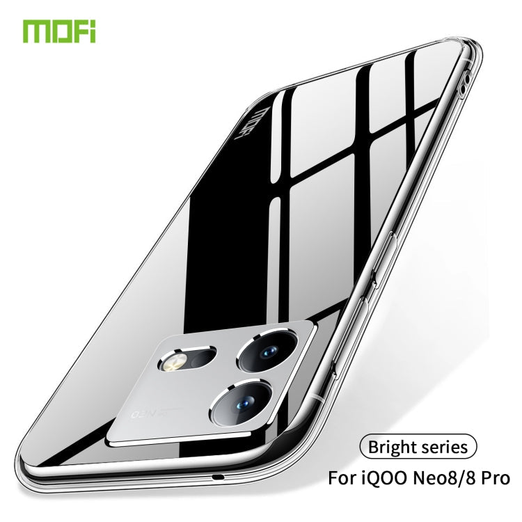 Pour coque de téléphone en TPU ultra-mince série MOFI Ming pour vivo iQOO Neo8 / Neo8 Pro (Transparent)