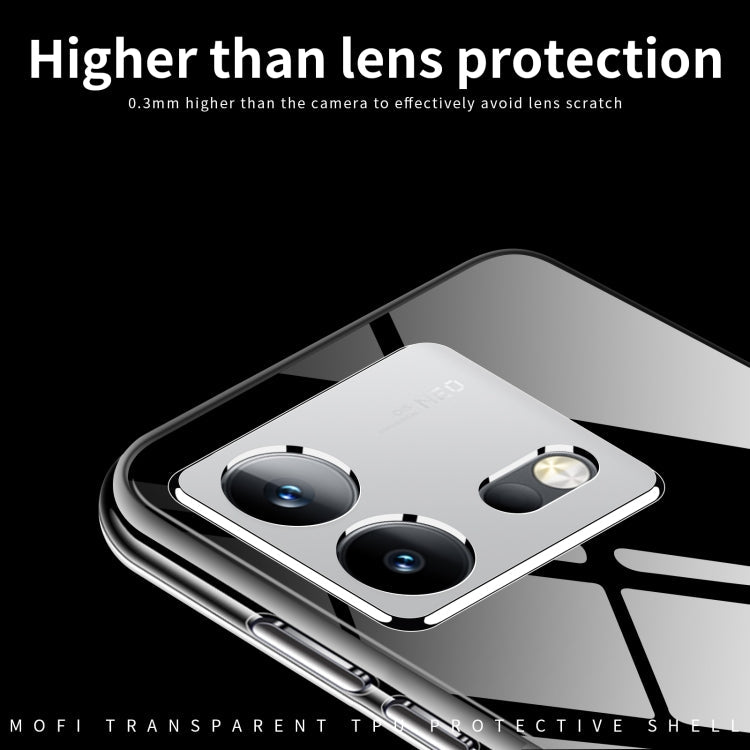Pour coque de téléphone en TPU ultra-mince série MOFI Ming pour vivo iQOO Neo8 / Neo8 Pro (Transparent)