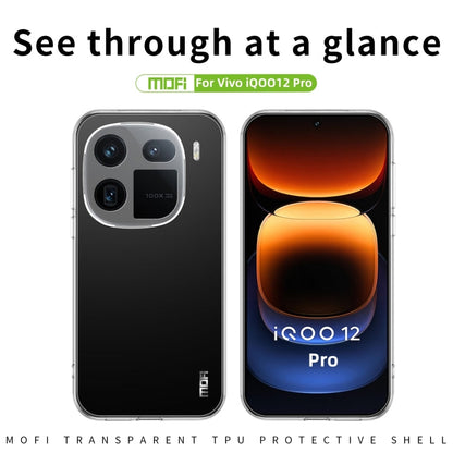 For vivo iQOO 12 Pro MOFI Ming Series Ultra-thin TPU Phone Case(Transparent)