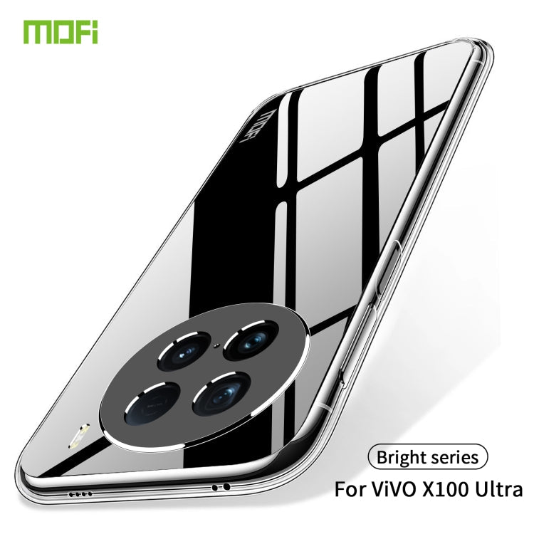 Pour vivo X100 Ultra Étui de téléphone en TPU ultra-fin MOFI série Ming (Transparent)
