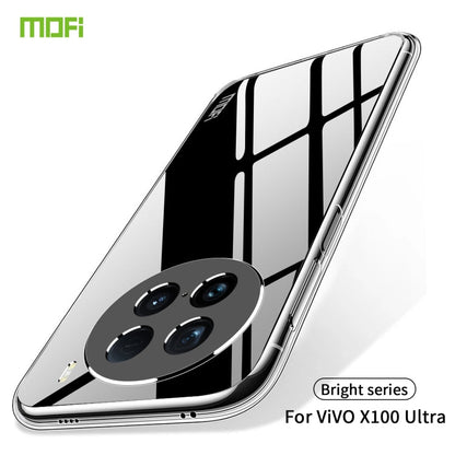 Pour vivo X100 Ultra Étui de téléphone en TPU ultra-fin MOFI série Ming (Transparent)