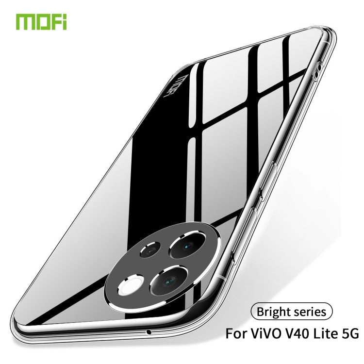 Pour la coque de téléphone vivo V40 Lite 5G MOFI Ming Series en TPU ultra-mince (transparente)