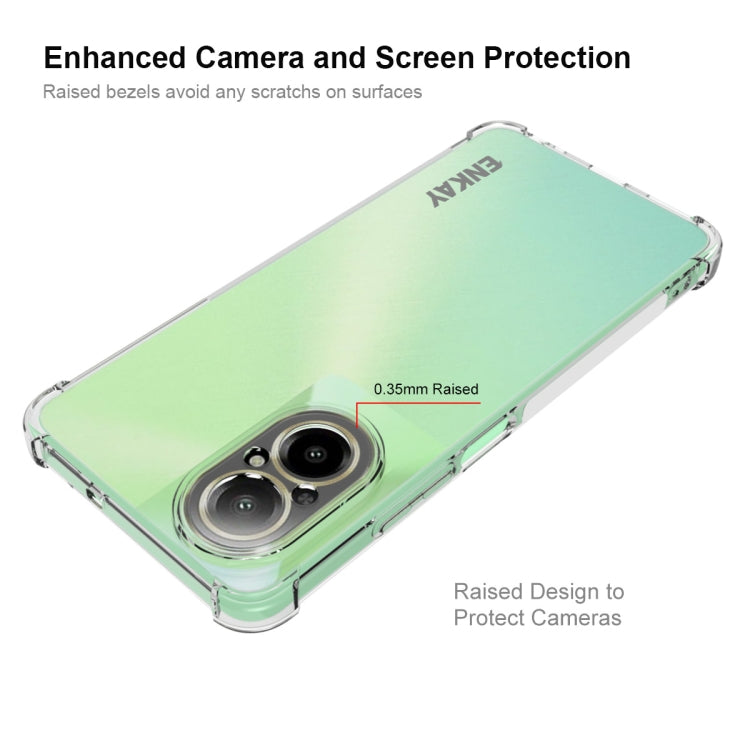For Realme C67 4G Global ENKAY Transparent TPU Shockproof Anti-slip Phone Case