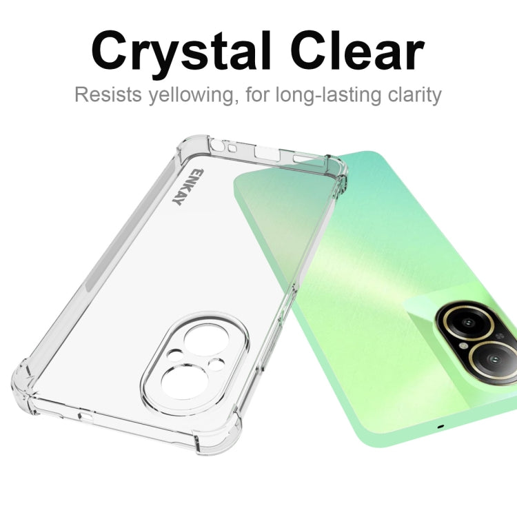 For Realme C67 4G Global ENKAY Transparent TPU Shockproof Anti-slip Phone Case