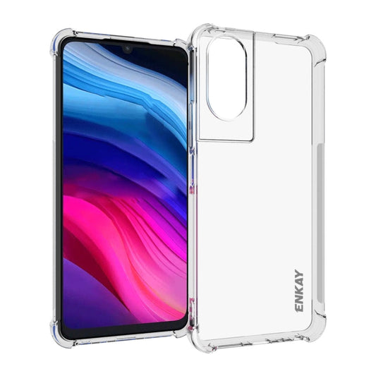 For TCL 505 4G ENKAY Hat-Prince Transparent TPU Shockproof Phone Case