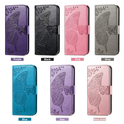 For vivo X100 Butterfly Love Flower Embossed Leather Phone Case(Blue)