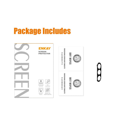 For Samsung Galaxy A15 ENKAY Hat-Prince 9H Rear Camera Lens Tempered Glass Film(Black)
