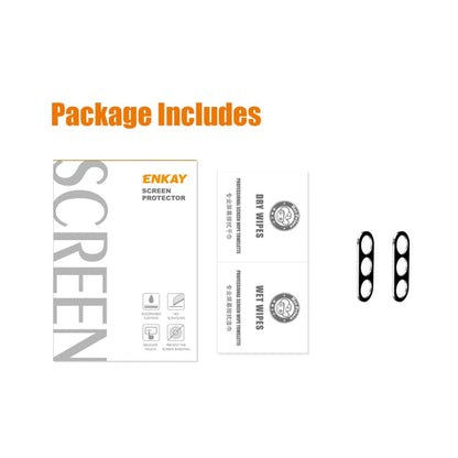 For Samsung Galaxy A15 2pcs ENKAY Hat-Prince 9H Rear Camera Lens Tempered Glass Film(Black)