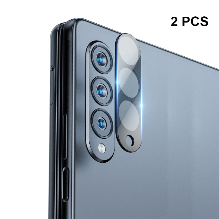 For Samsung Galaxy Z Fold6 2pcs ENKAY Hat-Prince 9H Rear Camera Lens Tempered Glass Film(Black)