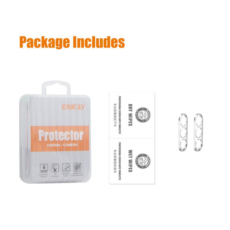 Pour Samsung Galaxy S25 FE 5G, 2 Films de Protection d'Objectif de Caméra Arrière en Verre Trempé ENKAY Hat-Prince 9H (Transparent)