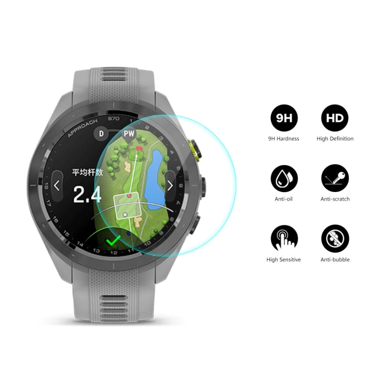 For Garmin Approach S70 42mm 10pcs ENKAY 0.2mm 9H Tempered Glass Screen Protector Watch Film