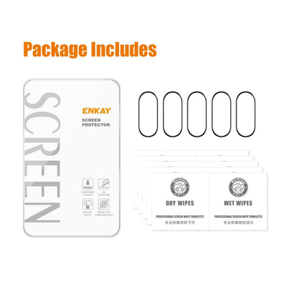 For Xiaomi Smart Band 9 5pcs ENKAY ENKAY 3D Full Coverage Soft PC Edge PMMA HD Screen Film
