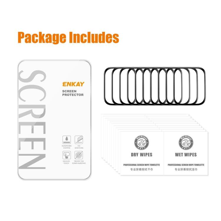 For Xiaomi Smart Band 9 Pro 10pcs ENKAY ENKAY 3D Full Coverage Soft PC Edge PMMA HD Screen Film