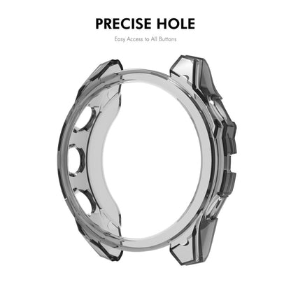 Pour Garmin Fenix 8 AMOLED 43mm ENKAY Hat-Prince Étui de protection antichute avec cadre en TPU transparent (Orange)