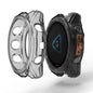 Pour Garmin Fenix 8 AMOLED 43 mm Étui de protection antichute en TPU transparent avec cadre ENKAY Hat-Prince (gris)