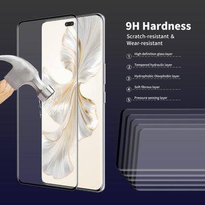 For Honor 100 Pro 5pcs ENKAY Hat-Prince Hot Bending Full Coverage Side Glue Tempered Glass Film