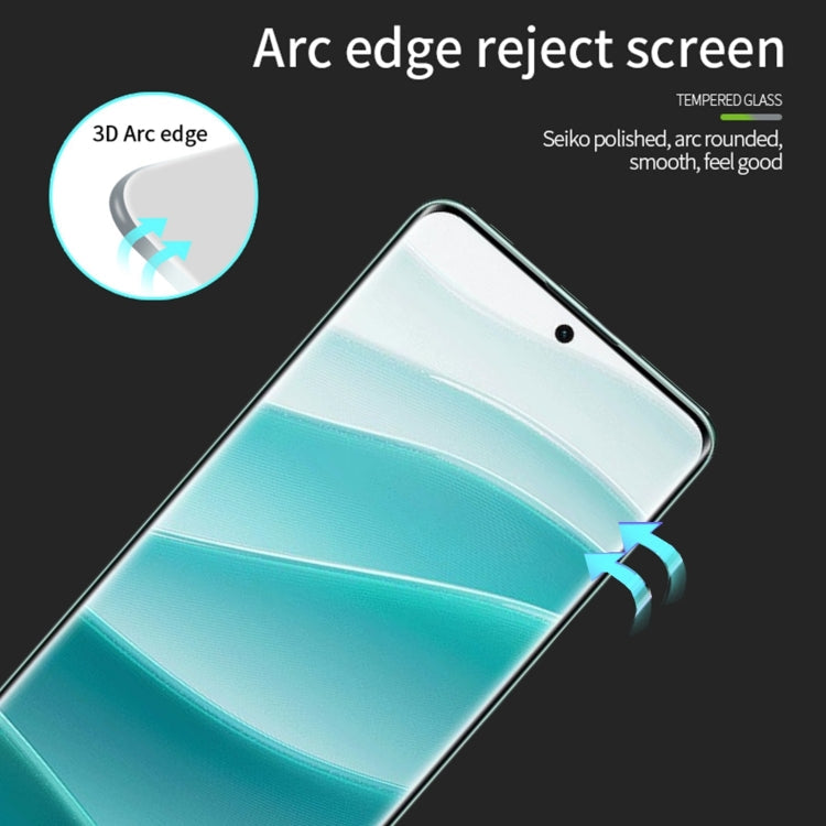 Pour Redmi Note 14 Pro 5G / 14 Pro+ 5G MOFI 9H Film en verre trempé 3D à courbure chaude (Noir)