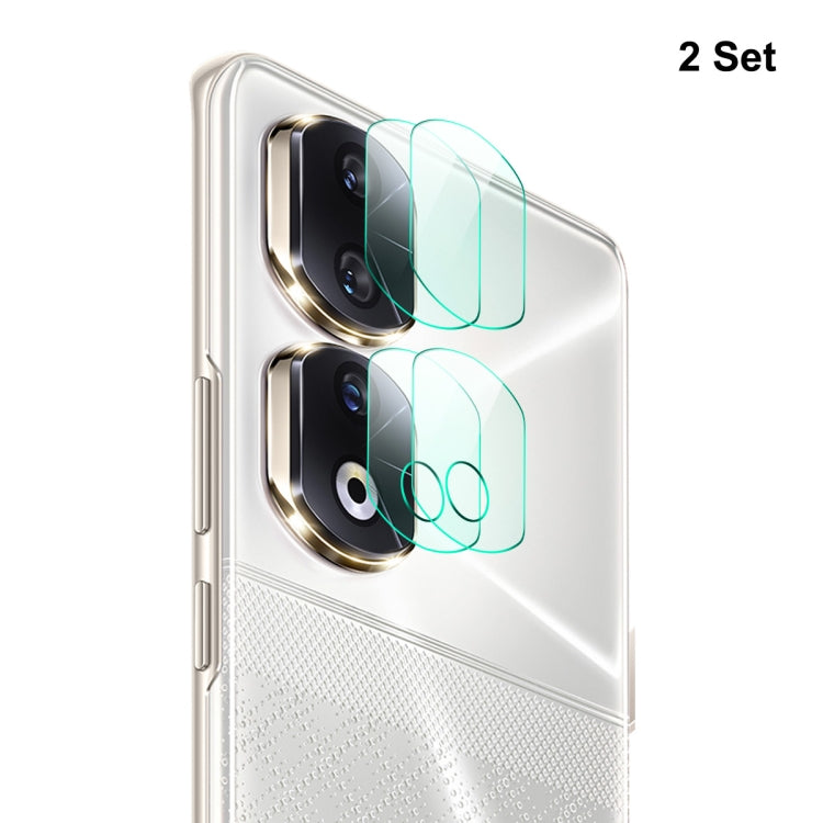 For Honor 90 Pro 2Sets ENKAY Hat-Prince 9H Rear Camera Lens Tempered Glass Film