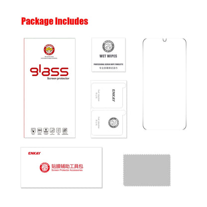 For Redmi 13C ENKAY Hat-Prince 0.26mm 9H 2.5D High Aluminum-silicon Tempered Glass Film