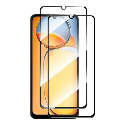 Pour Xiaomi Redmi 13C 2pcs ENKAY Hat-Prince Film en Verre Trempé Haute teneur en Aluminium-silicium, entièrement adhésif