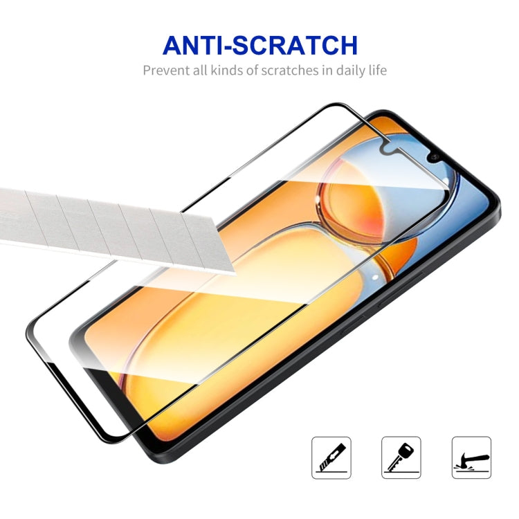 For Xiaomi Redmi 13C 5pcs ENKAY Hat-Prince Full Glue High Aluminum-silicon Tempered Glass Film