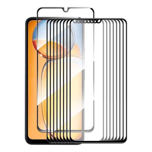 For Xiaomi Redmi 13C 10pcs ENKAY Hat-Prince Full Glue High Aluminum-silicon Tempered Glass Film