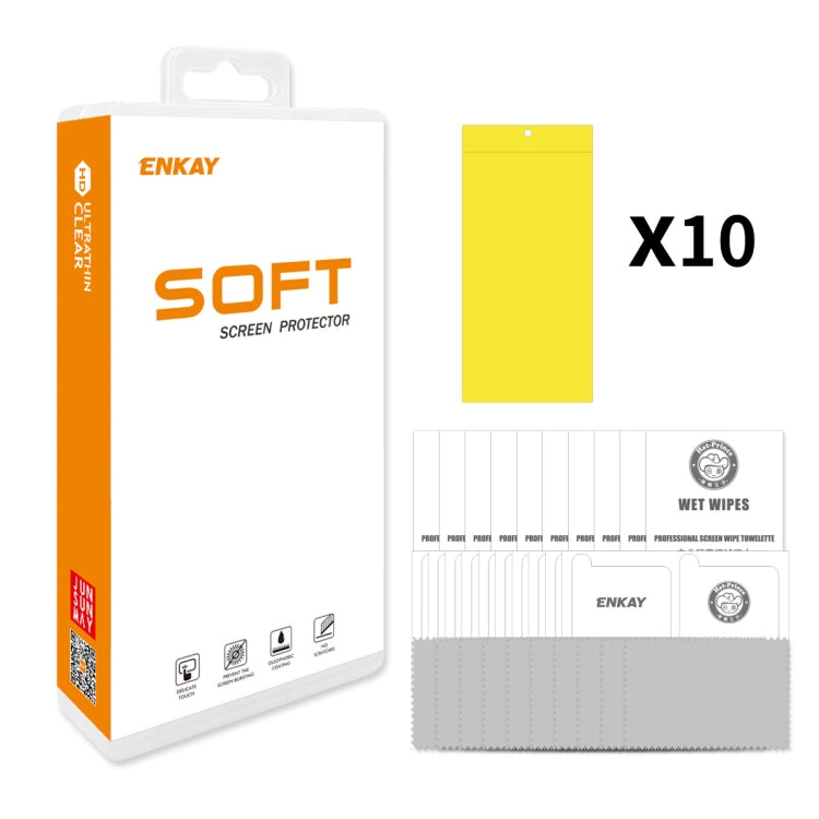 For Samsung Galaxy S24 Ultra 5G 10pcs ENKAY Hat-Prince Full Glue Coverage Soft Explosion-proof Hydrogel Film