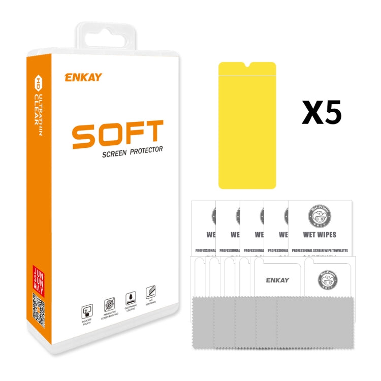 For Samsung Galaxy S23+ 5G 5pcs ENKAY Hat-Prince Full Glue Coverage Soft Explosion-proof Hydrogel Film
