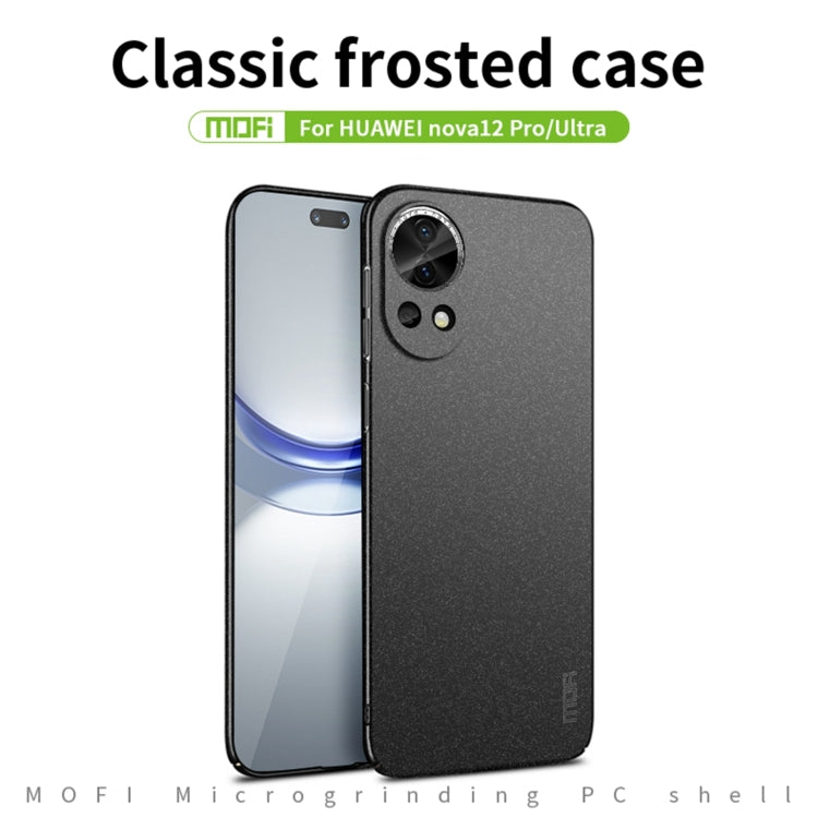 For Huawei nova 12 Pro / 12 Ultra MOFI Fandun Series Frosted PC Ultra-thin All-inclusive Phone Case(Green)